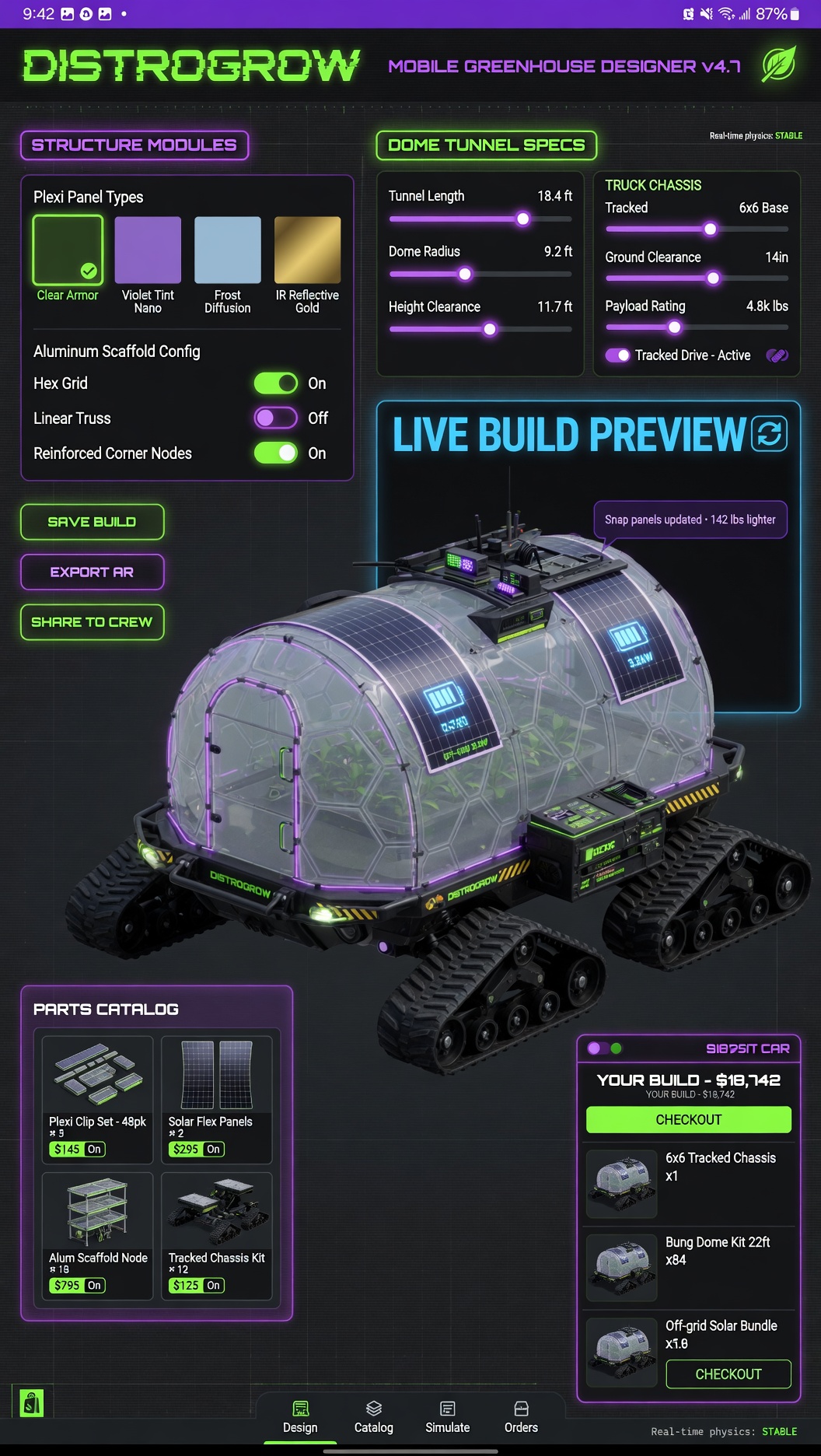 DistroGrow builder frame